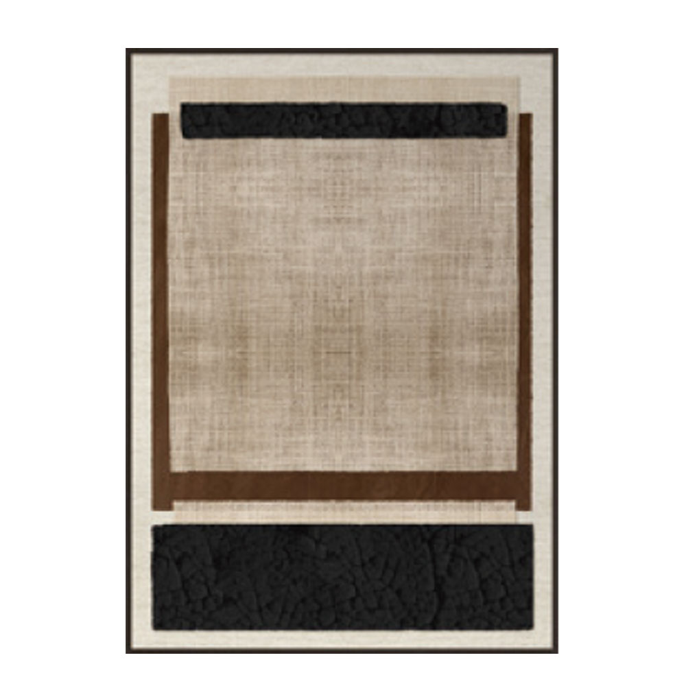 SQUARE ΠΙΝΑΚΑΣ ΔΙΑΚΟΣΜΗΤΙΚΟΣ ΜΕ ΚΟΡΝΙΖΑ 80x120x4cm ΚΑΜΒΑΣ ΜΠΕΖ ΜΑΥΡΟ ΚΑΦΕ PS
