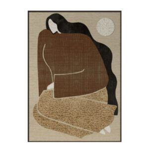 AMIT B ΠΙΝΑΚΑΣ ΔΙΑΚΟΣΜΗΤΙΚΟΣ ΜΕ ΚΟΡΝΙΖΑ 80x120x4cm ΚΑΜΒΑΣ ΜΠΕΖ ΚΑΦΕ ΜΑΥΡΟ PS