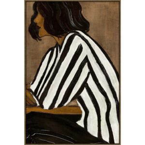 STILL BEAUTY ΠΙΝΑΚΑΣ ΔΙΑΚΟΣΜΗΤΙΚΟΣ ΜΕ ΚΟΡΝΙΖΑ 80x120x4cm ΚΑΜΒΑΣ ΚΑΦΕ ΜΑΥΡΟ PP