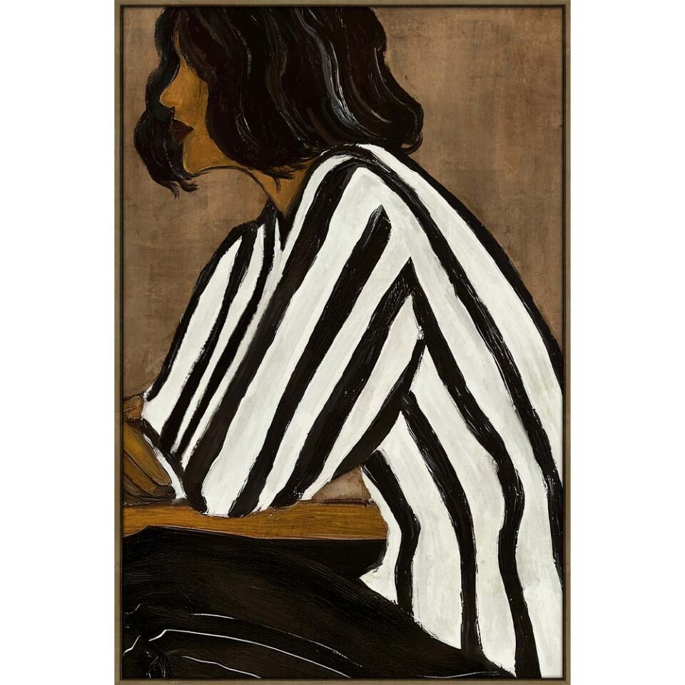 STILL BEAUTY ΠΙΝΑΚΑΣ ΔΙΑΚΟΣΜΗΤΙΚΟΣ ΜΕ ΚΟΡΝΙΖΑ 80x120x4cm ΚΑΜΒΑΣ ΚΑΦΕ ΜΑΥΡΟ PP