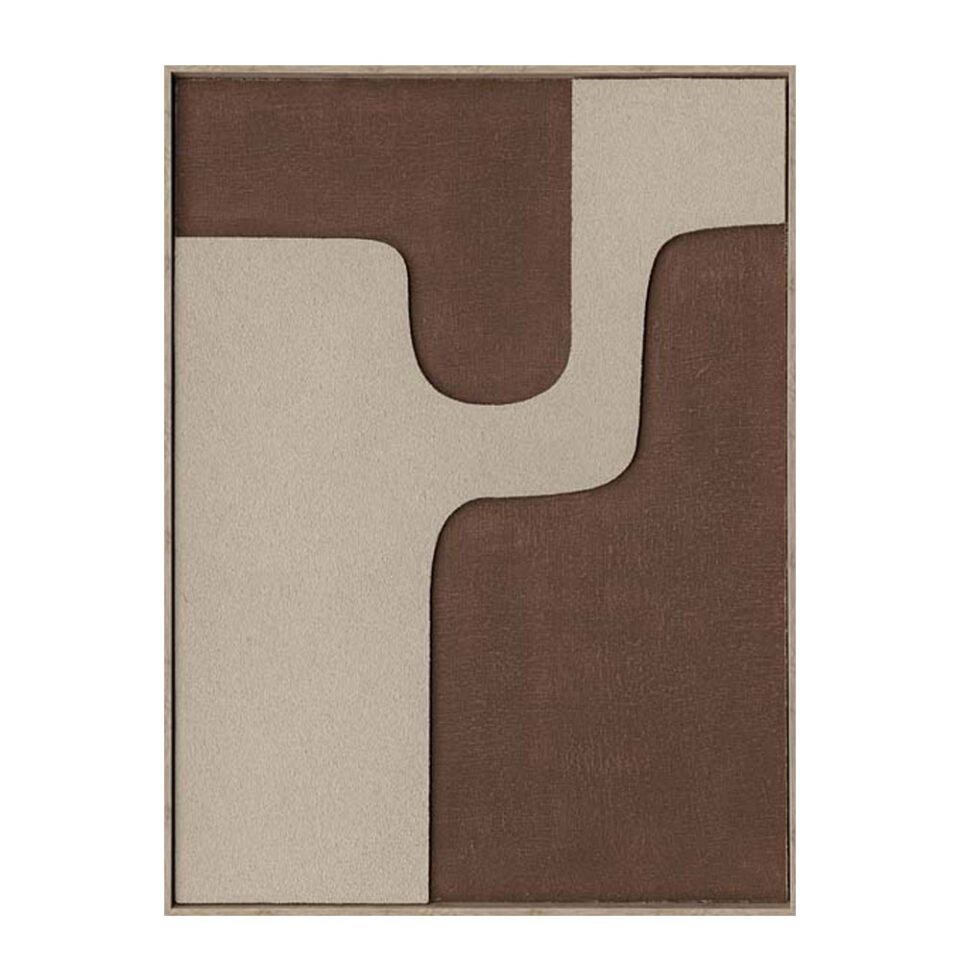 MEADOW A ΠΙΝΑΚΑΣ ΔΙΑΚΟΣΜΗΤΙΚΟΣ ΜΕ ΚΟΡΝΙΖΑ 60x80x4cm ΚΑΜΒΑΣ ΚΑΦΕ BEIGE ΞΥΛΟ ΦΥΣΙΚΟ