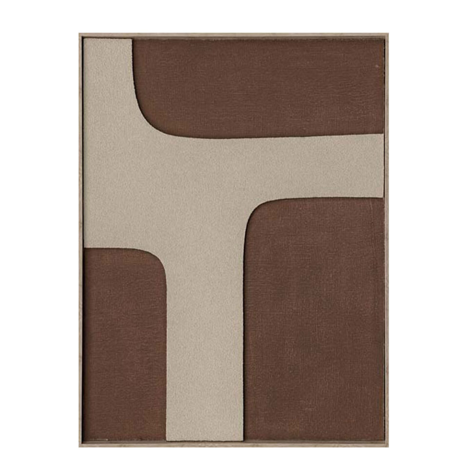 MEADOW B ΠΙΝΑΚΑΣ ΔΙΑΚΟΣΜΗΤΙΚΟΣ ΜΕ ΚΟΡΝΙΖΑ 60x80x4cm ΚΑΜΒΑΣ ΚΑΦΕ BEIGE ΞΥΛΟ ΦΥΣΙΚΟ