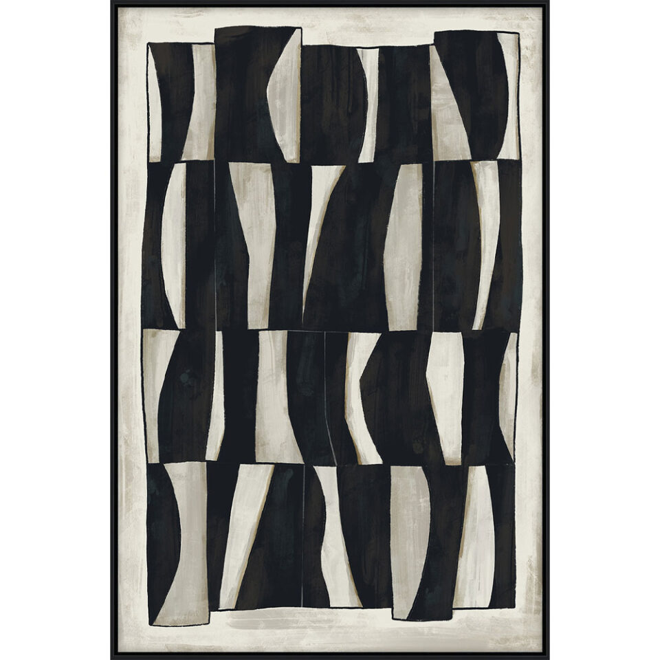 CEBRA ΠΙΝΑΚΑΣ ΔΙΑΚΟΣΜΗΤΙΚΟΣ ΜΕ ΚΟΡΝΙΖΑ 80x120x4cm ΚΑΜΒΑΣ BEIGE ΜΑΥΡΟ ΞΥΛΟ ΜΑΥΡΟ