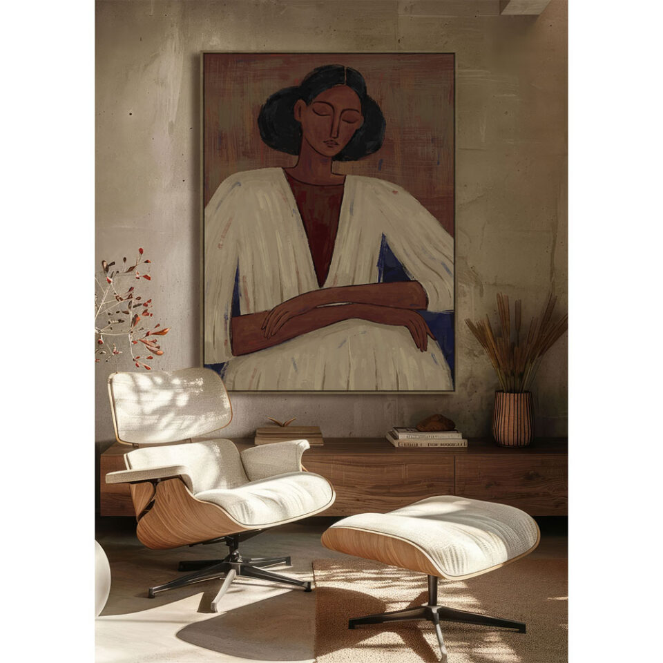 PENSIERO ΠΙΝΑΚΑΣ ΔΙΑΚΟΣΜΗΤΙΚΟΣ ΜΕ ΚΟΡΝΙΖΑ 90x120x4cm ΚΑΜΒΑΣ ΚΑΦΕ ΠΟΛΥΧΡΩΜΟ ΞΥΛΟ ΦΥΣΙΚΟ