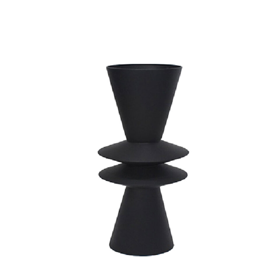 ZIK ΔΙΑΚΟΣΜΗΤΙΚΟ ΚΗΡΟΠΗΓΙΟ 19.5x19.5x66.5cm ΜΕΤΑΛΛΟ ΜΑΥΡΟ