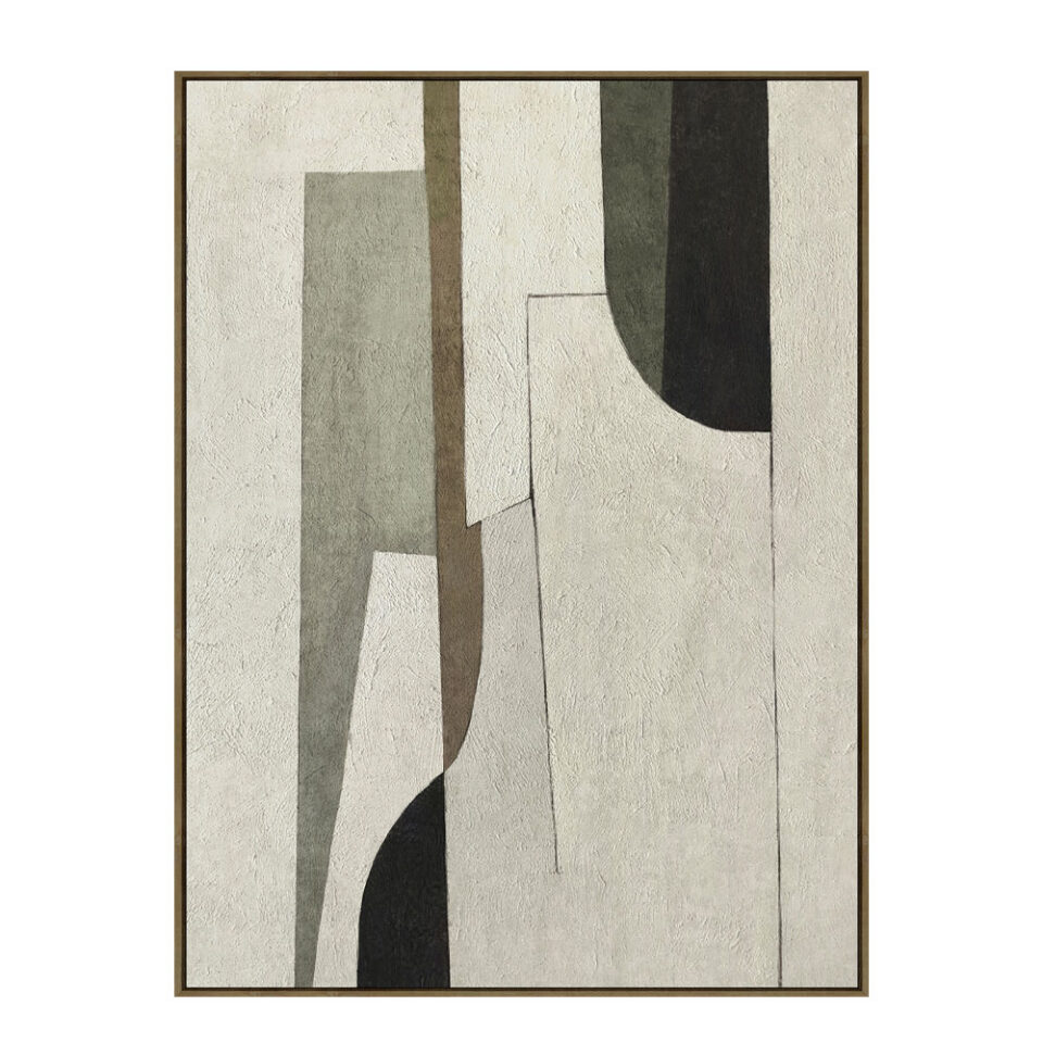 LINEAR ΠΙΝΑΚΑΣ ΔΙΑΚΟΣΜΗΤΙΚΟΣ ΜΕ ΚΟΡΝΙΖΑ 90x120x4cm ΚΑΜΒΑΣ ΜΠΕΖ ΓΚΡΙ ΜΑΥΡΟ ΞΥΛΟ ΦΥΣΙΚΟ