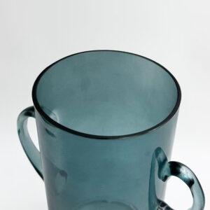 HANDLE ΒΑΖΟ 23x12x23.5cm ΓΥΑΛΙ ΜΠΛΕ