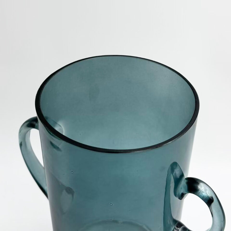 HANDLE ΒΑΖΟ 23x12x23.5cm ΓΥΑΛΙ ΜΠΛΕ