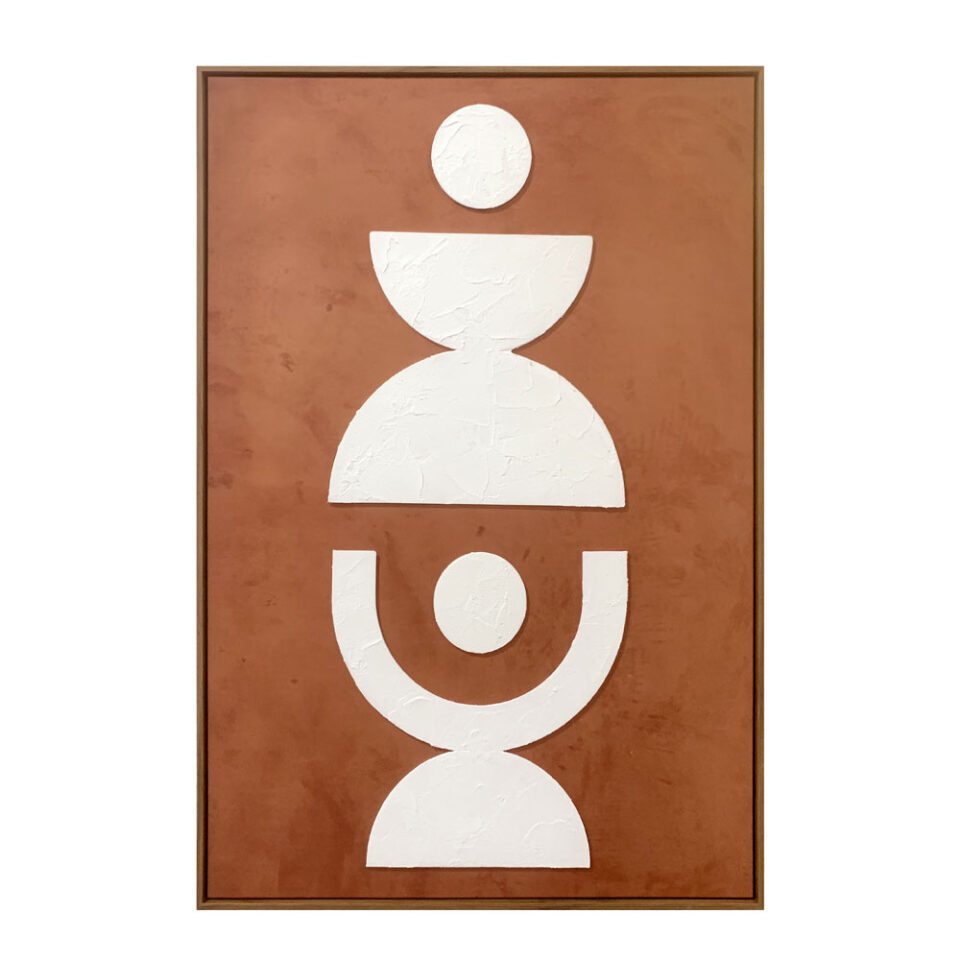 EQUILIBRIUM ΠΙΝΑΚΑΣ ΔΙΑΚΟΣΜΗΤΙΚΟΣ ΜΕ ΚΟΡΝΙΖΑ 80x120x4cm ΚΑΜΒΑΣ ΠΟΡΤΟΚΑΛΙ ΞΥΛΟ