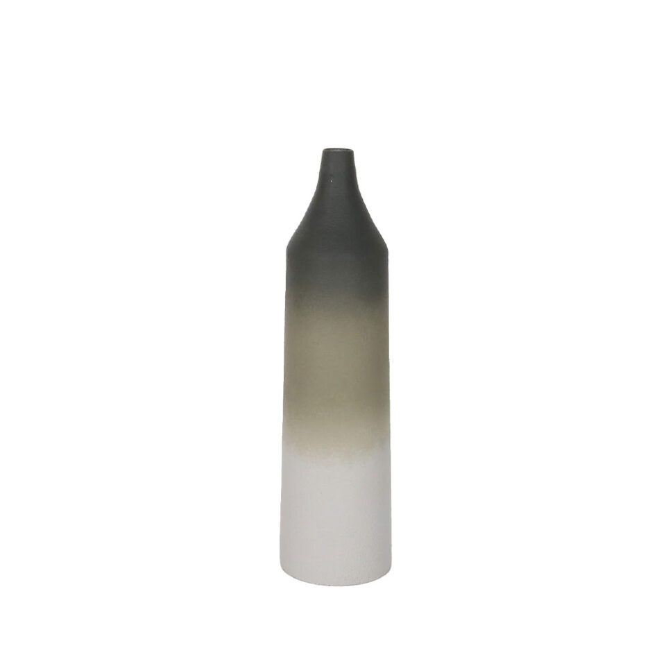 ORIN ΒΑΖΟ 20x20x76cm ΜΕΤΑΛΛΟ ΠΡΑΣΙΝΟ ΣΚΟΥΡΟ ΛΑΔΙ ΛΕΥΚΟ