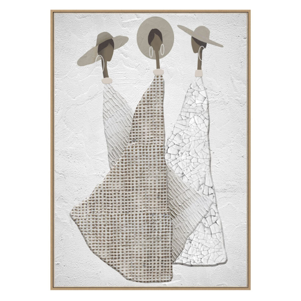 TRINITY ΠΙΝΑΚΑΣ ΔΙΑΚΟΣΜΗΣΗΣ 80x120x4cm ΚΑΜΒΑΣ OFF WHITE STONE GREY ΞΥΛΟ ΓΚΡΙ