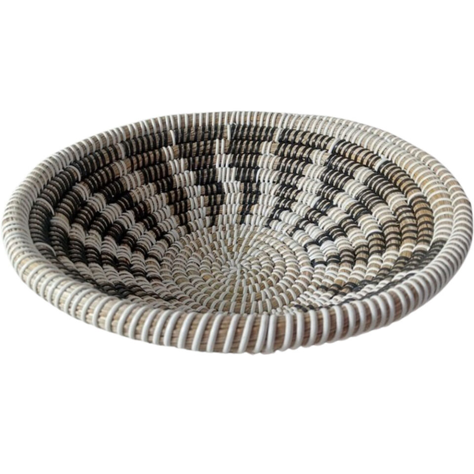 SARIN ΜΠΩΛ ΔΙΑΚΟΣΜΗΣΗΣ 35x35x10cm KANSGRASS ΦΥΣΙΚΟ ΛΕΥΚΟ ΠΛΑΣΤΙΚΟ ΜΑΥΡΟ