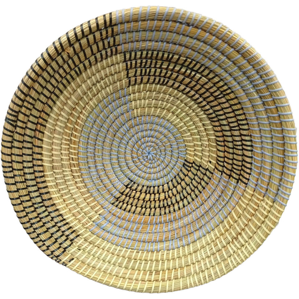 TIA ΜΠΩΛ 42x42x12cm KANSGRASS ΦΥΣΙΚΟ ΜΑΥΡΟ ΠΛΑΣΤΙΚΟ ΓΑΛΑΖΙΟ