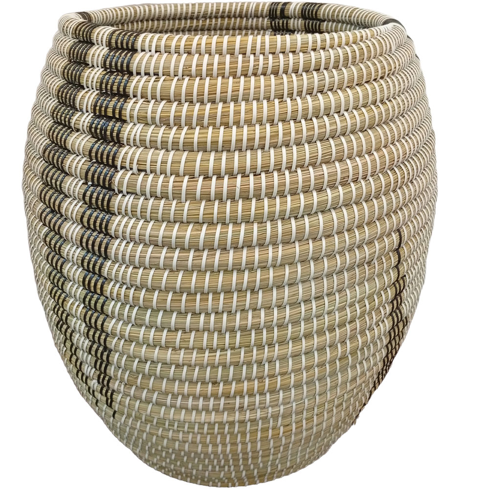 AKI ΚΑΛΑΘΙ SET 2ΤΜΧ 36x36x54cm KANSGRASS ΑΣΠΡΟ ΜΑΥΡΟ ΠΛΑΣΤΙΚΟ ΦΥΣΙΚΟ