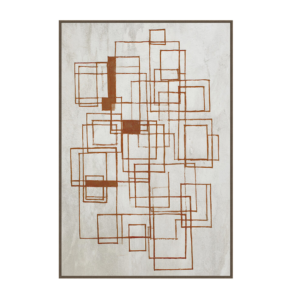 ROTA ΠΙΝΑΚΑΣ ΔΙΑΚΟΣΜΗΤΙΚΟΣ ΜΕ ΚΟΡΝΙΖΑ 80x120x4cm ΚΑΜΒΑΣ ΓΚΡΙ ΕΚΑΙ PS