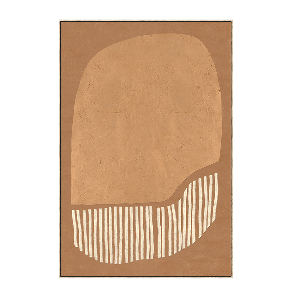 TIERRA ΠΙΝΑΚΑΣ ΔΙΑΚΟΣΜΗΤΙΚΟΣ ΜΕ ΚΟΡΝΙΖΑ 80x120x4cm ΚΑΜΒΑΣ ΚΑΦΕ ΛΕΥΚΟ PS