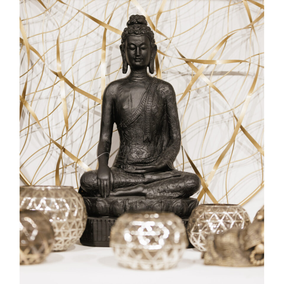 GITA ΔΙΑΚΟΣΜΗΤΙΚΟ ΒΟΥΔΑΣ 23x15x42cm POLYRESIN ΜΑΥΡΟ