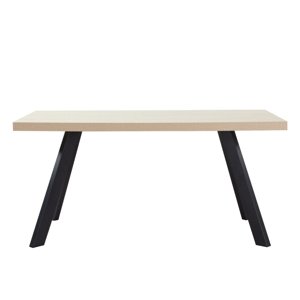 LITHOS ΤΡΑΠΕΖΙ BEIGE ΜΑΥΡΟ 160x80x76cm