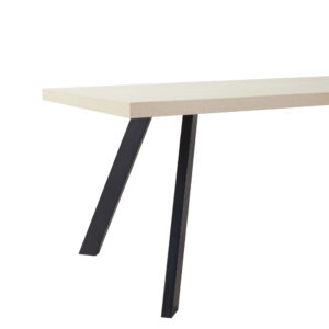LITHOS ΤΡΑΠΕΖΙ BEIGE ΜΑΥΡΟ 160x80x76cm