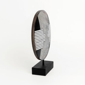 RANDER ΔΙΑΚΟΣΜΗΤΙΚΟ TOTEM 25x7x30cm POLYRESIN ΜΑΥΡΟ ΛΕΥΚΟ