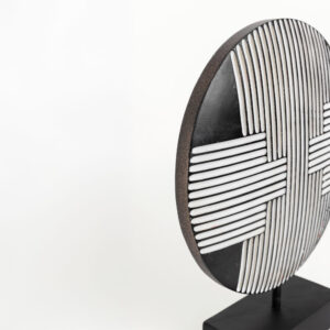RANDER ΔΙΑΚΟΣΜΗΤΙΚΟ TOTEM 25x7x30cm POLYRESIN ΜΑΥΡΟ ΛΕΥΚΟ