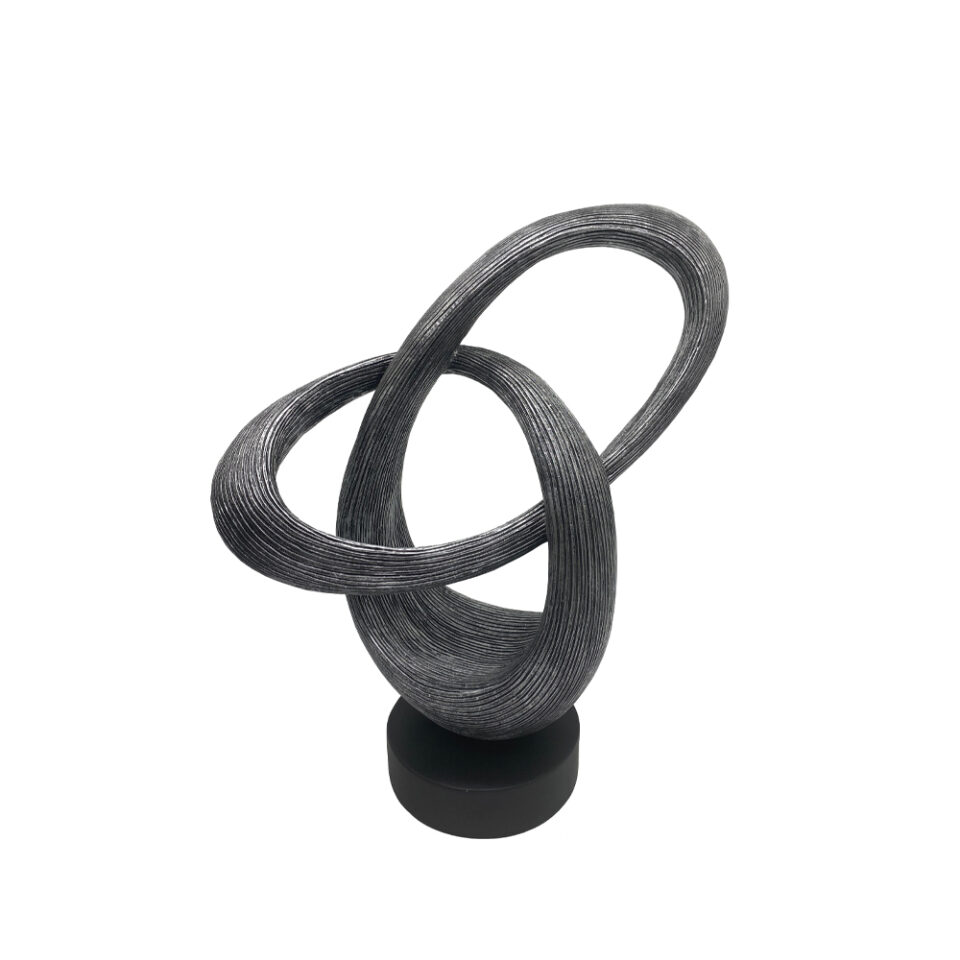 CYKEL ΔΙΑΚΟΣΜΗΤΙΚΟ TOTEM 29x12x35cm POLYRESIN ΑΣΗΜΙ ΑΝΤΙΚΕ ΜΑΥΡΟ