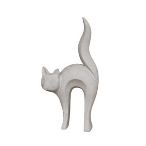 CAT STATUE ΔΙΑΚΟΣΜΗΤΙΚΗ ΓΑΤΑ 31x15x62cm ΤΕΧΝΗΤΗ ΠΕΤΡΑ ΓΚΡΙ ΑΝΟΙΧΤΟ