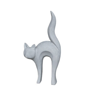 CAT STATUE ΔΙΑΚΟΣΜΗΤΙΚΗ ΓΑΤΑ 31x15x62cm ΤΕΧΝΗΤΗ ΠΕΤΡΑ ΓΚΡΙ