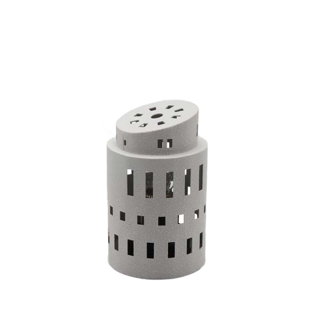 PIZA ΦΑΝΑΡΙ ΡΕΣΩ 10.3x10.3x16.5cm ΜΕΤΑΛΛΟ ΛΕΥΚΟ ΓΥΑΛΙ