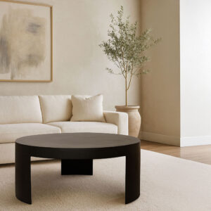 VOLCANO COFFEE TABLE ΜΑΥΡΟ 88x88x37cm