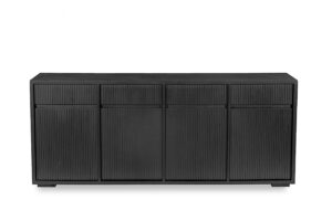 CAPO ΜΠΟΥΦΕΣ 4ΠΟΡΤΕΣ 4ΣΥΡΤΑΡΙΑ ΜΑΥΡΟ 180x40x75cm