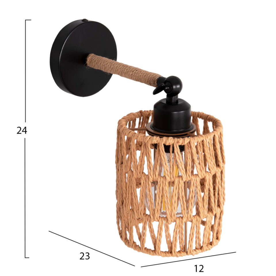 ΑΠΛΙΚΑ ΤΟΙΧΟΥ ΜΕΤΑΛΛΙΚΗ ΒΑΣΗ-ΣΧΟΙΝΙ- [Ε27] 12x23x24Υεκ.