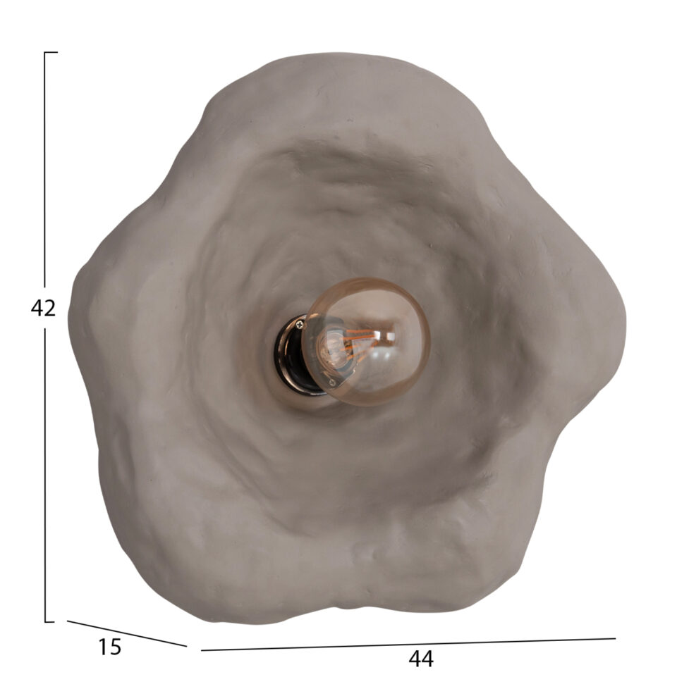 ΕΠΙΤΟΙΧΙΟ ΦΩΤΙΣΤΙΚΟ FIBER CEMENT ΣΕ ΓΚΡΙ 44x15x42Υεκ.