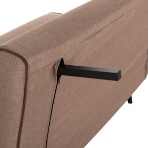 ΚΑΝΑΠΕΣ ΚΡΕΒΑΤΙ 2 ΑΤΟΜΩΝ ΣΚΟΥΡΟ ΜΠΕΖ ΥΦΑΣΜΑ 143x78x84Yεκ.