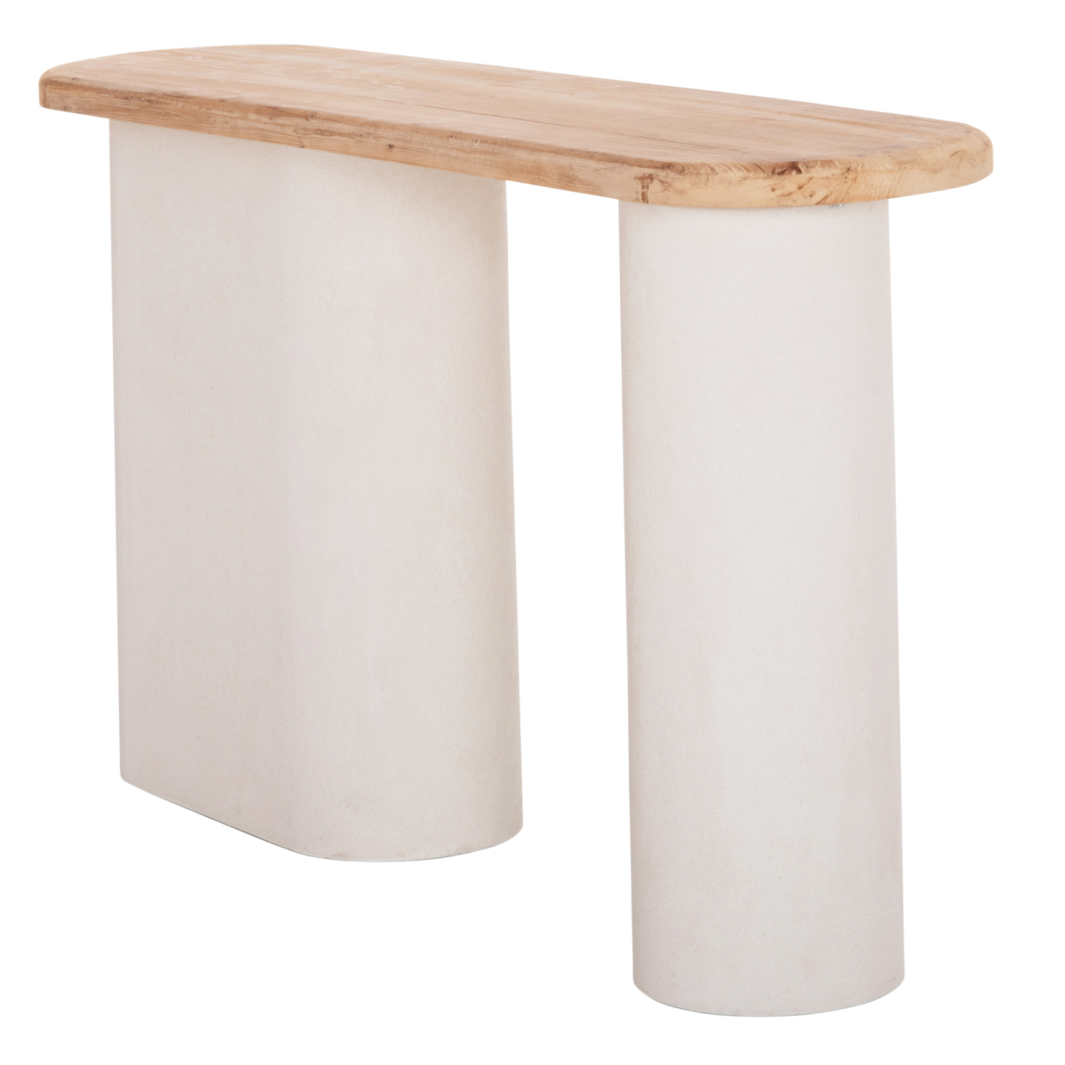 ΚΟΝΣΟΛΑ ΤΟΠ ΞΥΛΟ ΕΛΑΤΟΥ-ΒΑΣΗ ΥΠΟΛΕΥΚΟ MDF 150x35x82Υεκ.