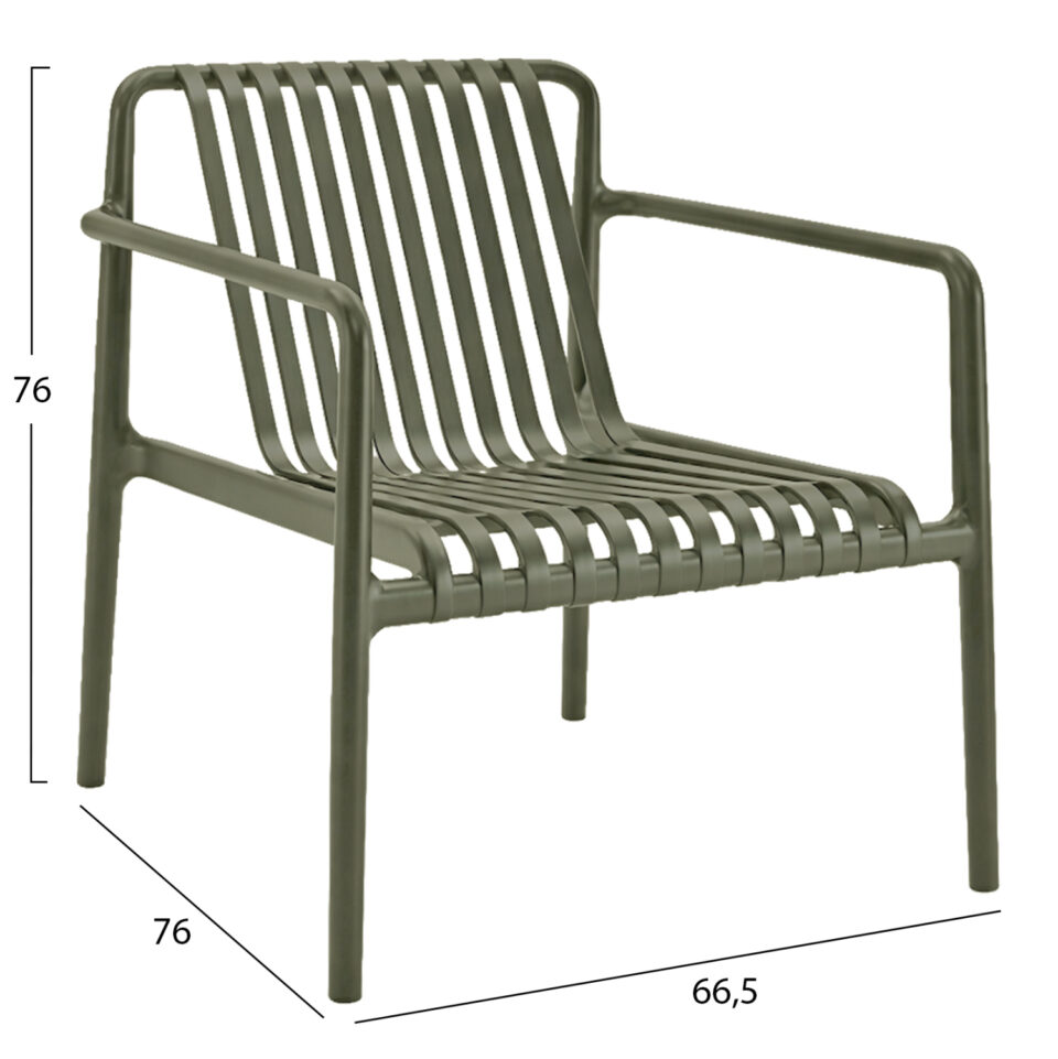 ΠΟΛΥΘΡΟΝΑ LOUNGE ΕΞΩΤ.ΧΩΡΟΥ OLIVE GREEN ΠΟΛΥΠΡΟΠΥΛΕΝΙΟ 67x75x75Υεκ