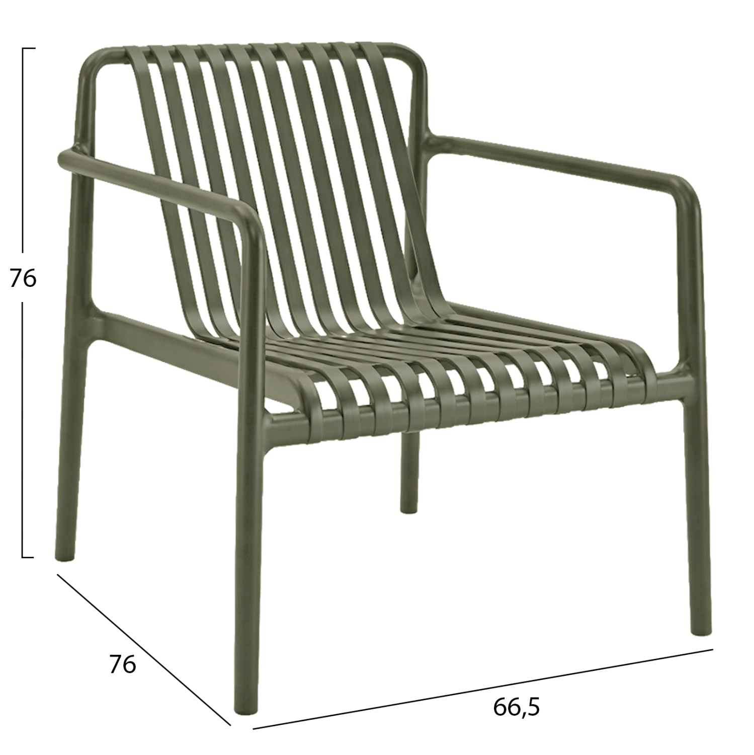 ΠΟΛΥΘΡΟΝΑ LOUNGE ΕΞΩΤ.ΧΩΡΟΥ OLIVE GREEN ΠΟΛΥΠΡΟΠΥΛΕΝΙΟ 67x75x75Υεκ