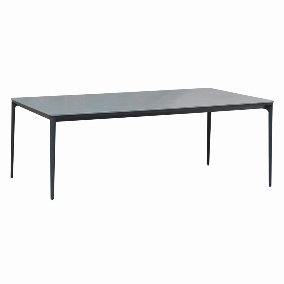 ΤΡΑΠΕΖΙ ΤΡΑΠΕΖΑΡΙΑΣ STAD ΓΚΡΙ ΑΛΟΥΜΙΝΙΟ & SINTERED STONE TOP 180x90x74Υεκ