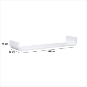 ΕΠΙΤΟΙΧΟ ΡΑΦΙ MDF ΛΕΥΚΟ 80x20xΥ10cm