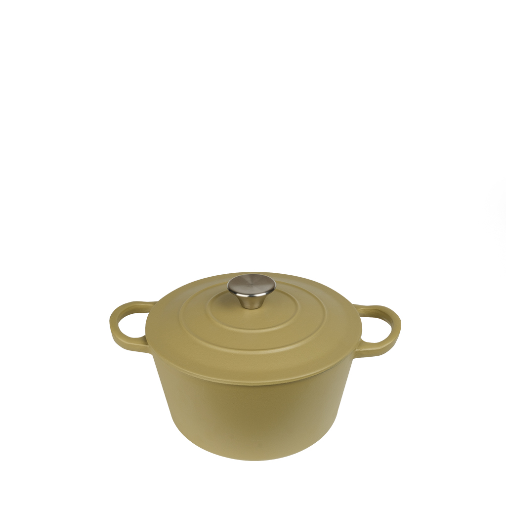 VOLCANO ΚΑΤΣΑΡΟΛΑ CAST-IRON ΧΑΚΙ ΜΕ ENAMEL 3800ML 23ΕΚ.