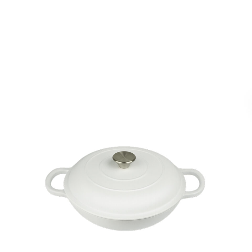 VOLCANO ΚΑΤΣΑΡΟΛΑ ΡΗΧΗ CAST-IRON ΛΕΥΚΗ ΜΕ ENAMEL 3200ML 30ΕΚ.