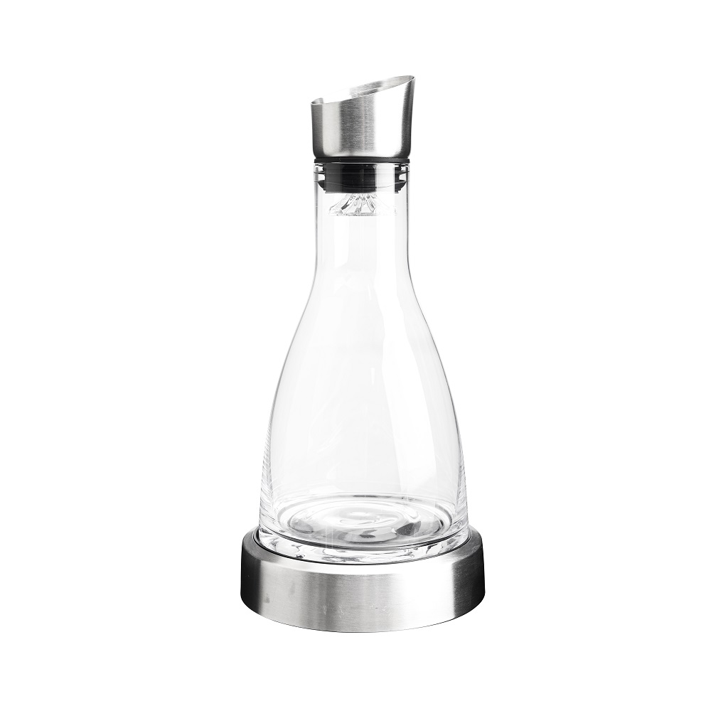 ΚΑΡΑΦΑ ΚΡΑΣΙΟΥ ΓΥΑΛΙΝΗ 1200ML ΜΕ ΑΝΟΞ. ΠΩΜΑ/ΒΑΣΗ ΚΑΙ ΠΑΓΟΚΥΣΤΗ 15X15X30,5EK.