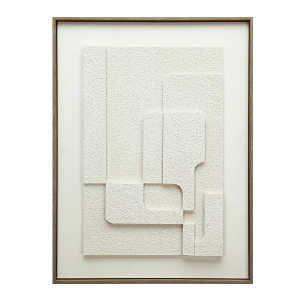 ΠΙΝΑΚΑΣ ΣΕ 3D ΚΑΜΒΑ ΛΕΥΚΟ PVC/MDF 60Χ80ΕΚ