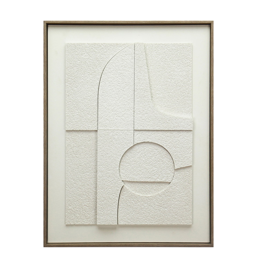ΠΙΝΑΚΑΣ ΣΕ 3D ΚΑΜΒΑ ΛΕΥΚΟ PVC/MDF 60Χ80ΕΚ