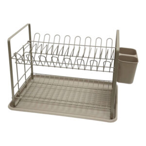 ΠΙΑΤΟΘΗΚΗ ΔΙΩΡΟΦΗ ΜΕΤΑΛΛΙΚΗ ΣΕ TAUPE ΧΡΩΜΑ 48x32x29εκ.