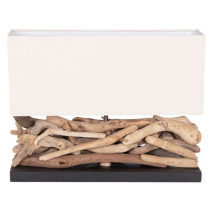 ΕΠΙΤΡΑΠΕΖΙΟ ΟΡΘΟΓΩΝΙΟ ΦΩΤΙΣΤΙΚΟ DRIFTWOOD & ΛΕΥΚΟ ΚΑΠΕΛΟ 50x16,5x38Υεκ.