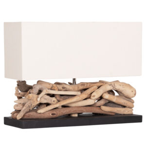 ΕΠΙΤΡΑΠΕΖΙΟ ΟΡΘΟΓΩΝΙΟ ΦΩΤΙΣΤΙΚΟ DRIFTWOOD & ΛΕΥΚΟ ΚΑΠΕΛΟ 50x16,5x38Υεκ.