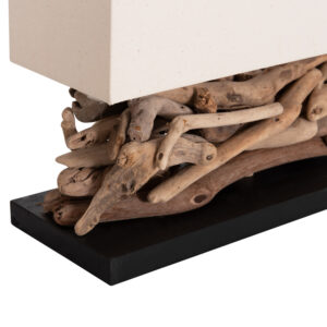 ΕΠΙΤΡΑΠΕΖΙΟ ΟΡΘΟΓΩΝΙΟ ΦΩΤΙΣΤΙΚΟ DRIFTWOOD & ΛΕΥΚΟ ΚΑΠΕΛΟ 50x16,5x38Υεκ.