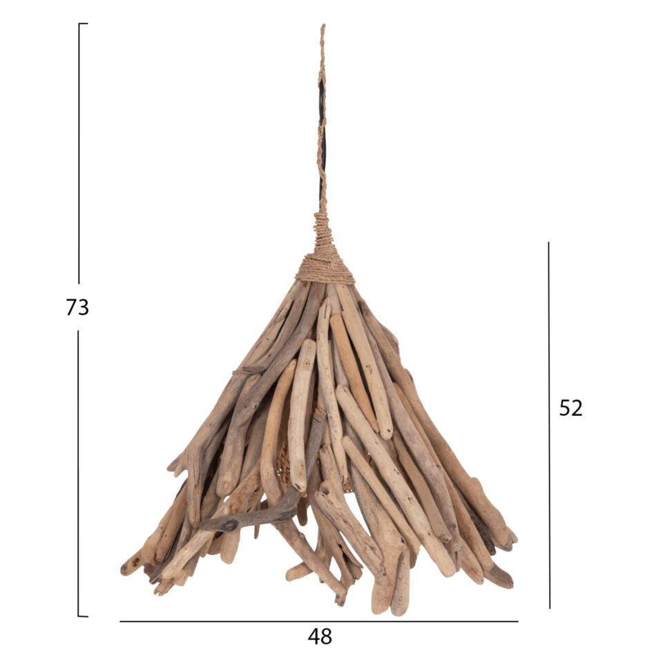 ΦΩΤΙΣΤΙΚΟ ΟΡΟΦΗΣ ΚΡΕΜΑΣΤΟ DRIFTWOOD ΣΕ ΦΥΣΙΚΟ 48x54x52-73Υεκ [1xΕ27]