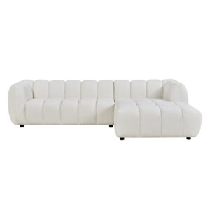ΚΑΝΑΠΕΣ ΓΩΝΙΑ (ΔΕΞΙΑ) LYKKE ΕΚΡΟΥ ΥΦΑΣΜΑ 280x89-165(η γωνία)x70Υεκ